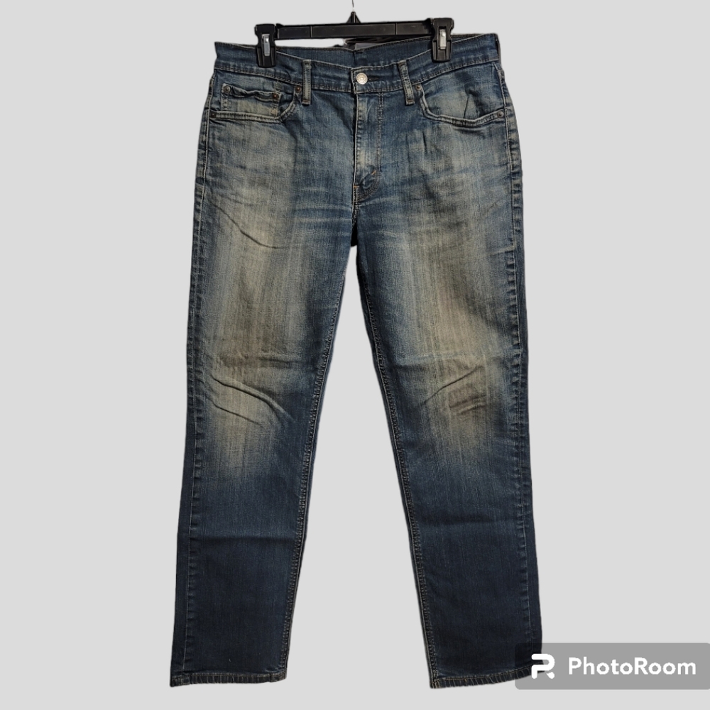 Levi's 541 Jeans Men's 33x32 Blue Athletic Taper Flex Distressed Stretch READ